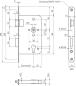 Preview: Fluchttürschloss Umschaltfunktion B  1028, 1-flg. /EN 179, DM PZ72/65/24 rechts-links, Edelstahl